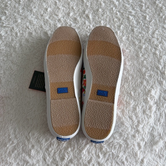 Keds X Rifle Paper Co. Women's Size 9.5 Floral Print Canvas Sneakers White Red - Picture 9 of 10